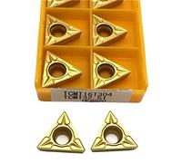 Cuchilla giratoria indexable de metal 10 piezas TCMT16T304 TCMT16T308 herramienta de torneado externo herramienta de torno CNC de carburo herramienta de corte de torneado de metal(TCMT16T304 6020)