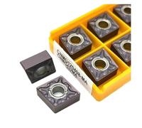 Cuchilla giratoria indexable de metal 10 Uds CNMG120408 CNMG120404 15TF CNC herramientas de torneado hoja cortador de Metal herramienta de torneado(CNMG120408 MA 15TF)