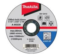 Cuchilla MAKITA corte acero 230x2,5x22,23 mm A-85335