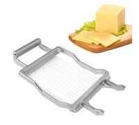 Cuchilla para cortar queso comercial, cuchilla de mano para mantequilla de pan con alambres de acero inoxidable para cortar carne de almuerzo, plátanos, frutas, pepinos (10mm)