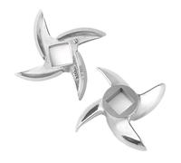 Cuchilla Picadora De Carne #12, Repuesto De Cortador De Cuchillos De Acero Inoxidable For Amoladoras, Funcionamiento Estable, 2 Uds.