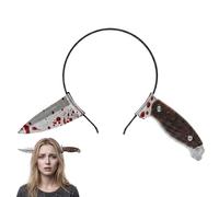 Cuchilla Sangrienta de Halloween que Atraviesa la Cabeza - Tocado Sangriento y Terrorífico - de Halloween de Miedo,Para Casa Encantada Broma Disfraz Cosplay Teatro Obra Escolar Parque Temático Vacacio