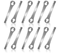 Cuchillas Cortador de Césped, dellyy 12pcs Cuchilla para Desbrozadora Metalicas, Cuchillas de Repuesto para Cortacésped, Cuchilla Cortacesped Metálicas, Cuchillas Cortabordes