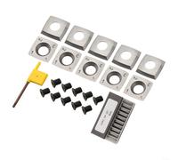 Cuchillas cuadradas de carburo 10pcs 15x15x2 5mm 30 grados R50 para aplicaciones de torneado de madera y cepilladora