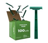 Cuchillas de Afeitar Desechables 2 Hojas Acero Inoxidable 100 unidades