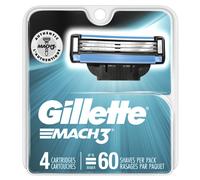 Cuchillas de afeitar Gillette Mach3 para hombre, recambios de 4 cuchillas