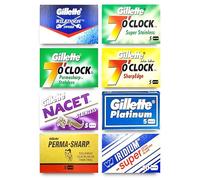 Cuchillas de afeitar Gillette WiIkinson, Wizamet, Platinum New, 7 o'Clock, Permasharp, Nacet, 50 cuchillas