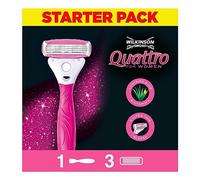 Cuchillas de afeitar Wilkinson Sword Quattro para mujer, 3 +1 gratis.