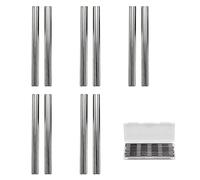 Cuchillas de cepillado eléctrico de 82 mm, 10 cuchillas de cepillado eléctricas reversibles HSS de doble filo, hoja cepilladora para carpintería, compatible con Makita Bosch DeWalt Ryobi con estuche