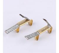 Cuchillas de cepillo de coche con ranura para Carrera 143/132 RC Track Racing Cars, construcción metálica, 1.2 x 0.12 pulgadas, gris y dorado, paquete de 2