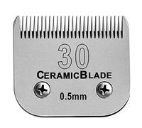 Cuchillas de cerámica desmontables para cortapelos para perros, compatibles con cortapelos Moser 45-50/Heiniger/Andis, Oster A5, Wahl KM Series, tamaño 30 1/50" (0,5 mm) de longitud de corte