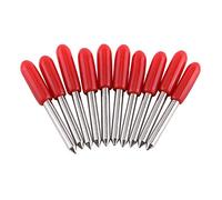 Cuchillas de corte, Cuchillo de rotulación Roland en caja, Cuchilla cortadora de plotter de 10 piezas Cuchilla de carburo cementado para corte de vinilo 30 grados 45 grados 60 grados(rojo (45 °))