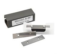 Cuchillas de corte de carburo 50 x 12 x 1,5 mm para carpintería, superficie ranurada, cabezales de corte helicoidales
