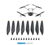 Cuchillas de hélice compatibles con dron DJI Mini 3, hélices de repuesto de alto empuje de bajo ruido con alta visibilidad, dos pares de 8 piezas con tornillos y destornillador (negro con borde