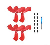Cuchillas de hélice para DJI Neo 2, material PC, 4,9 x 4,9 x 0,6 cm, colores: negro, naranja, azul, rojo, con clips de protección, incluye tornillos y destornillador (rojo)