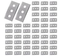 Cuchillas de Recambio para Rascavidrios, 43mm Cuchillas raspadoras de Doble Cara, 100 Piezas Cuchillas de Recambio para Rascador de Doble Cara, Cuchilla Vitroceramica Cuchillas de Repuesto,para limpia