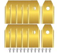 Cuchillas de Repuesto para Cortacésped, 12 Piezas Cuchillas para Cortacésped, con 12 Tornillos, Cuchillas para Cortabordes Compatible con Husqvarna, Gardena, Yard Force, Ferrex y McChulloch