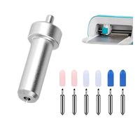 Cuchillas de repuesto para Cricut Joy Xtra/Extra 6 cuchillas de corte con 1 soporte, hoja de corte fino, para cuchillos Cricut con cuchillas de punta fina de 30° 45° 60°, carcasa plateada