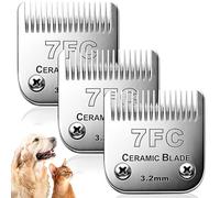 Cuchillas de repuesto profesionales de aseo para perros compatibles con cortapelos Andis, Oster y Wahl (7FC/plateado)