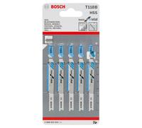 Bosch Professional Hojas de sierra de calar T 118 B – 5 unidades para metal