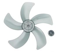 Cuchillas de ventilador de plástico de cinco hojas para ventiladores de soporte de 16 pulgadas, hélice de repuesto de 375 mm con cubierta de tuerca, material de polipropileno ligero para refrigeración