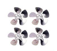 Cuchillas de ventilador de refrigeración de aluminio para refrigerador, montaje de ventilador de almacenamiento en frío de 28 grados para motor de 150 mm, 200 mm y 250 mm, 4 piezas de repuesto (200 mm