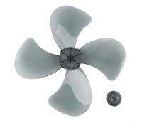 Cuchillas de ventilador de repuesto de 14 pulgadas con 4 aspas compatibles con ventiladores de pie, montados en la pared y de mesa (16 pulgadas, negro)
