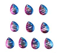 Cuchillas giratorias de pesca, 10 unidades, fabricante de ruido para señuelos, kit de señuelos modificados por rayos UV, coloridos, señuelos de hoja de sauce para aparejos de hoja Colorado (polvo azul