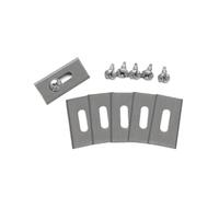 Cuchillas para cortacésped, compatible con HUSQVARNA, acero titanio | Juego de 18 o 30 cuchillas para corte de césped en cortacésped manual y eléctrico(18pcs SILVER)