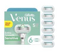 Cuchillas para maquinilla de afeitar Gillette Venus Extra Smooth Sensitive para mujer, 6 recambios