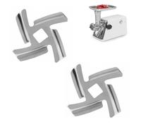 Cuchillas para Picadora, 2 Piezas Cuchilla Picadora de Carne, Cuchillas Maquina de Picar Carne, Cuchillo Para Moler Carne para Batidoras y Picadoras, 5#