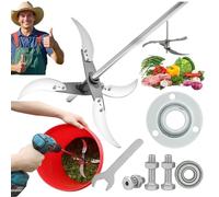 Cuchillas para trituradora de césped para agricultura doméstica, cuchillas para triturar alimentos para ganado de diámetro, acero inoxidable de alta resistencia e corte mejorada para