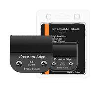 Cuchillas profesionales desmontables de acero inoxidable de repuesto, compatibles con Andis Ultraedge Outliner Blade/oster Classic 76 Clipper, longitud de corte 1/150"-0.1mm, negro