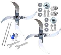 Cuchillas Trituradoras De Césped For Uso Doméstico, Juego De Cuchillas Ajustables De 25-26 Cm For Verduras Con 12 Orificios De Montaje, For Una Mayor Eficiencia De Corte De Césped Y Verduras(2pcs)