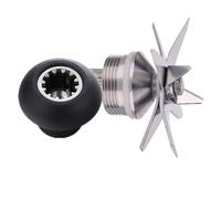 Cuchillas y conector for licuadora, compatibles con Biolomix T5300 y Gastrorag B-010. Piezas for vaso de licuadora, cuchillas y eje de conexión.
