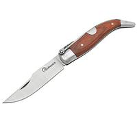 Cuchilleria Deportiva ALBAINOX 01240. Navaja Clásica Nº00 Teja Madera ROJA. Carbono. Herramienta para Caza, Pesca, Camping, Outdoor, Supervivencia y Bushcraft