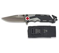 Cuchilleria Deportiva ALBAINOX 19654GR1028. Navaja K25 Gris/Negra Seguridad Cruz ROJA. Hoja: 9.4 cm