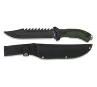 Cuchilleria Deportiva Albainox - 32114 - Cuchillo albainox Verde con Funda Nylon. - Herramienta para Caza, Pesca, Camping, Outdoor, Supervivencia y Bushcraft