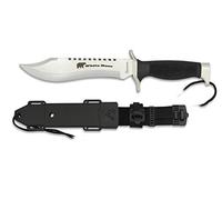 Cuchilleria Deportiva Albainox - 32328 - Cuchillo Albainox Modelo White Bear. h: 18 cm. Funda ABS-Nylon - Herramienta para Caza, Pesca, Camping, Outdoor, Supervivencia y Bushcraft