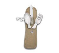 Cuchilleria Deportiva ALBAINOX - 33041- Set Cubiertos Camping con Funda. - Herramienta para Caza, Pesca, Camping, Outdoor, Supervivencia y Bushcraft