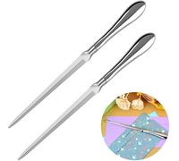 Cuchillo Abrebotellas de 2 Sobres Abridor de Sobres, Paul Revere Portapapeles Abierto, Cuchillos de Corte de Papel Metálico, Cuchillos Duraderos Niquelados, 9 Pulgadas, Plateado