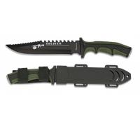 Cuchillo albainox soldier verde, mango de abs, hoja de 19 cm de acero