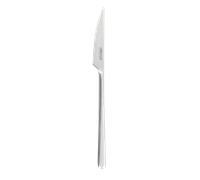 Arcos Serie Milano | Cuchillo Chuletero | Cuchillo para carne | Monoblock de una pieza en Acero Inoxidable | Hoja serrada de 100 mm | Apto Lavavajillas | 3 mm de Espesor | Color Plata