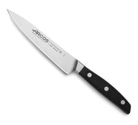 Arcos Cuchillo Chef Forjado Acero Inoxidable NITRUM - Profesional Cocina, Mango Ergonómico POM Negro, Hoja Silk Edge 150 mm, Serie Manhattan