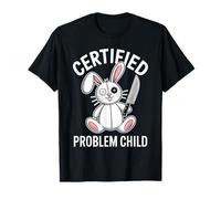 Cuchillo con forma de patchwork para matar conejos, divertido, certificado Problem Child Camiseta