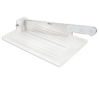 Arcos Utensilios Profesionales - Cortadora de Pan Tabla para cortar Pan - Acero Inoxidable 520 x 270 mm - Polietileno Color Blanco