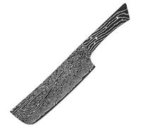 Cuchillo de acero de Damasco en blanco, cuchillo de chef de espiga completa, cuchillo for frutas, cuchillo for rebanar (1-8 piezas), hoja negra for bricolaje, hecho a mano, afilado y duradero.(Blue)