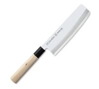 Cuchillo de Acero Inoxidable 18 cm Nipon Usuba Mango de Madera de Arce y Hoja Estampada para Corte Preciso