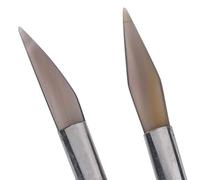 Cuchillo de bruñidor de ágata de plata segura, cuchillo de ágata de cierre de bisel de diferentes formas, joyería para plata de ley, platino, oro