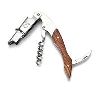 Cuchillo de camarero, sacacorchos de madera profesional para vino y cerveza con abrebotellas y cortador de láminas, abridor de vino de acero inoxidable para sumiller, camarero y camarero genérico